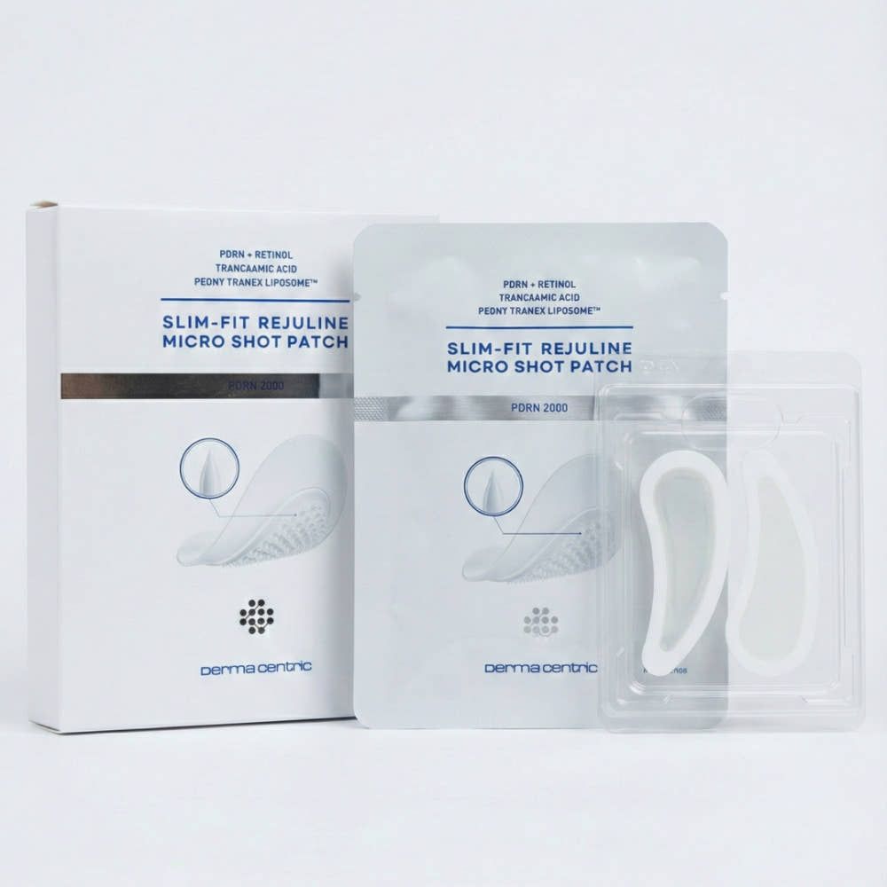 DermaCentric Slim-Fit Rejuline Micro Shot Eye Patch 4 Patches Microneedle Hyaluronic Acid Glutathione _ Made in KOREA